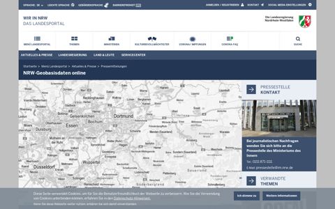 NRW-Geobasisdaten online | Das Landesportal Wir in NRW