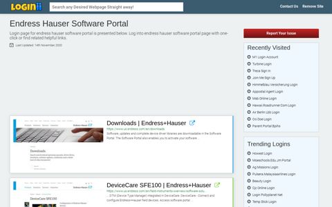 Endress Hauser Software Portal - Loginii.com