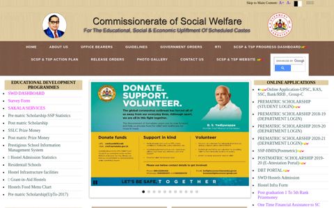 Department of Social Welfare, Karnataka