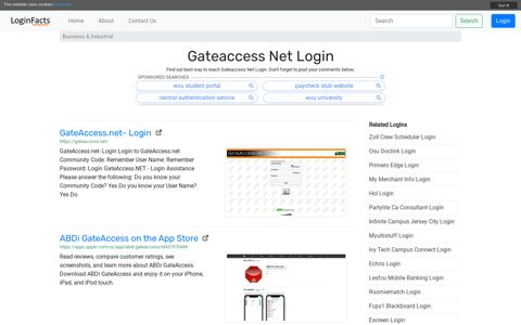 Gateaccess Net Login - GateAccess.net- Login - LoginFacts