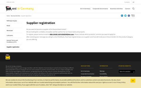 Supplier Registration | Eni