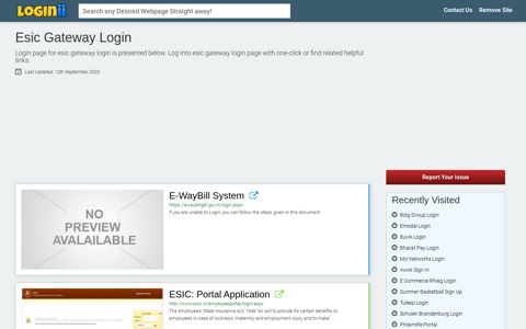 Esic Gateway Login - Loginii.com