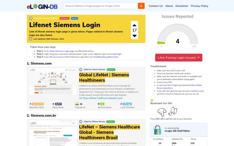 Lifenet Siemens Login
