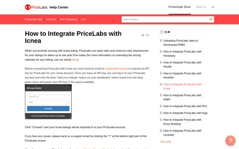 How to Integrate PriceLabs with Icnea - Knowledge Base