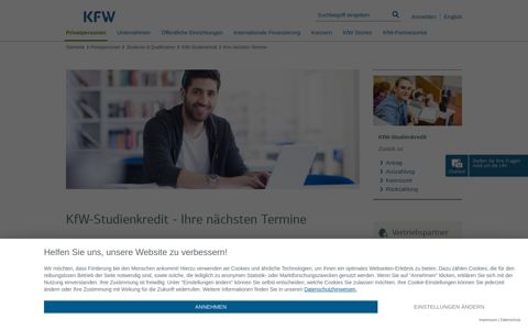 KfW-Studienkredit - Ihre nächsten Termine
