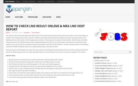 How to Check LND Result Online & MEA LND Visit Report ...