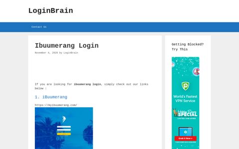 ibuumerang login - LoginBrain