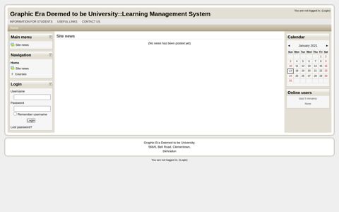 Graphic Era Deemed to be University::Learning Management ...