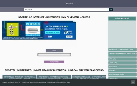 Sportello Internet - Università IUAV di Venezia - Cineca ...