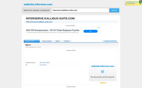 interserve.kallidus-suite.com at Website Informer. Sign In. Visit ...