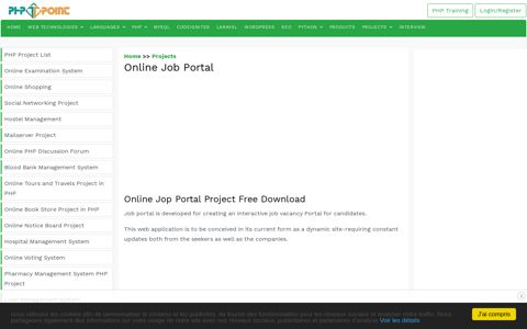 Online Job Portal in PHP Free Download - Phptpoint.com