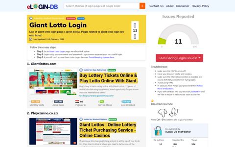 Giant Lotto Login - login login login login 0 Views