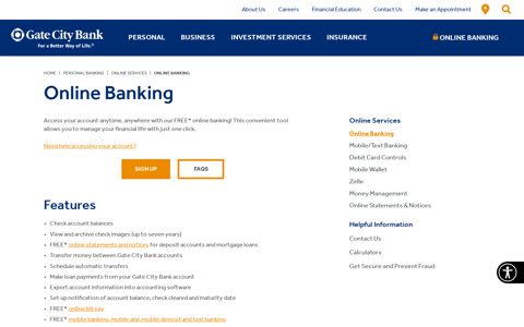 Online Banking | Gate City Bank