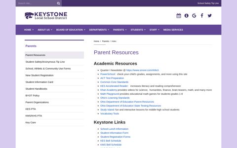 Resources for Parents | Parents - Keystone Local School District