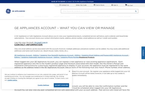 GE Appliances Account – What You Can View or Manage