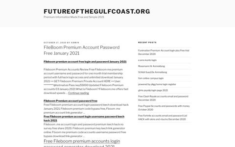 FileBoom Premium Account Password Free December 2020 ...