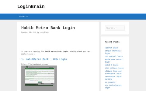Habib Metro Bank Habibmetro Bank : Web Login - LoginBrain