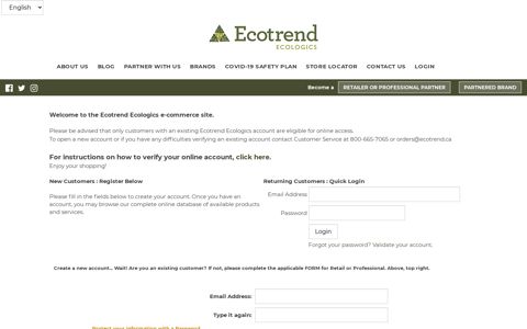 Natural Health Product Distributor - Ecotrend Ecologics