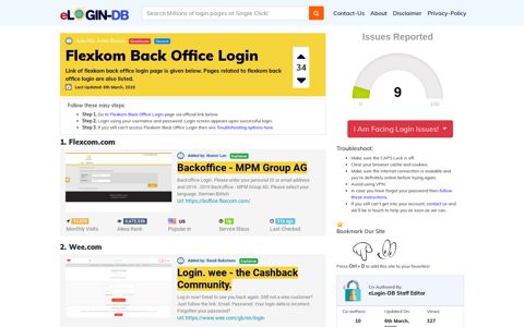 Flexkom Back Office Login