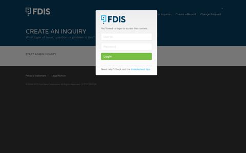 FDIS | Create An Inquiry