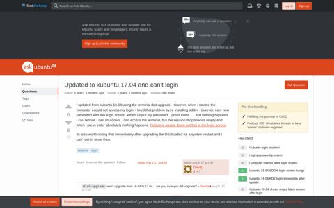 Updated to kubuntu 17.04 and can't login - Ask Ubuntu