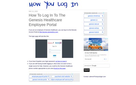 How To Log In To The Genesis Healthcare Employee Portal