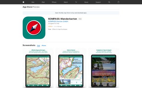 ‎KOMPASS-Wanderkarten on the App Store