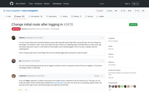 Change initial route after logging in · Issue #1878 · react ...