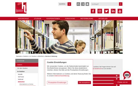 Service & Nutzung: Hochschule Landshut