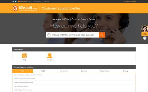 Welcome to IGVault Customer Support Center