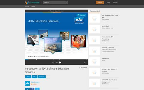 Introduction to JDA Software Education Services - SlideShare