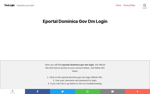 ▷ Eportal Dominica Gov Dm Login - YouLogin - Youlogin.net