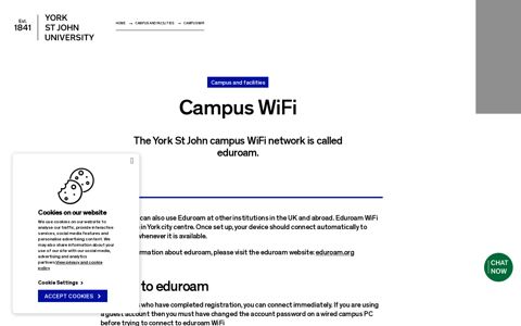 Campus WiFi | York St John University