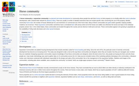 Horse community - Wikipedia