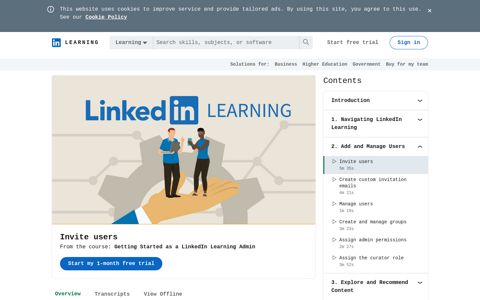 Invite users - Getting Started as a LinkedIn Learning Admin ...