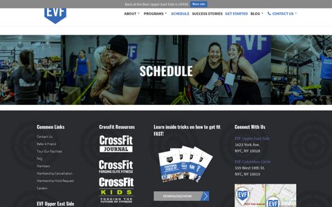 Schedule - EVF Performance CrossFit