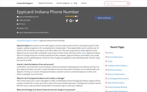 Eppicard Indiana Phone Number – ContactForSupport