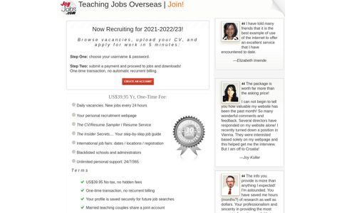 Sign up | Teaching Jobs Overseas / Joyjobs