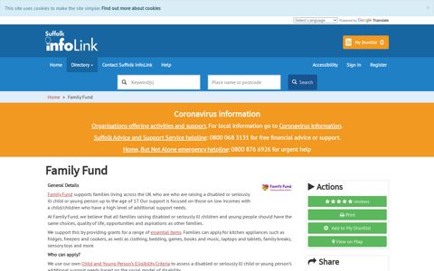 Family Fund | Community Directory - Suffolk Infolink