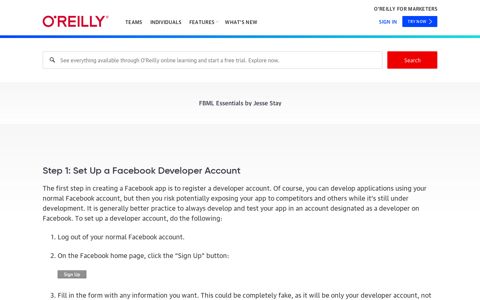 Step 1: Set Up a Facebook Developer Account - FBML ...