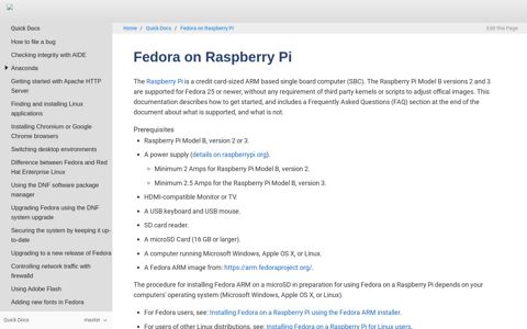 Fedora on Raspberry Pi :: Fedora Docs Site