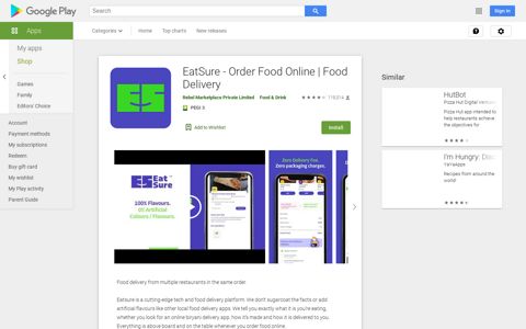EatSure - Food Delivery | Order Food Now! - Apps on Google ...
