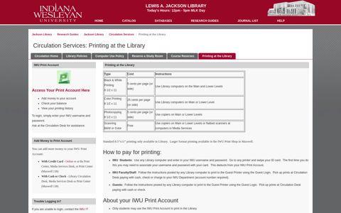 Printing at the Library - Circulation Services - Research Guides