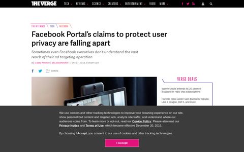 Facebook Portal's claims to protect user privacy are falling ...