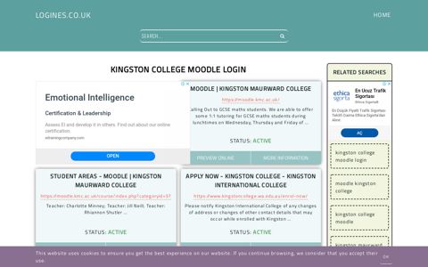 kingston college moodle login - General Information about Login