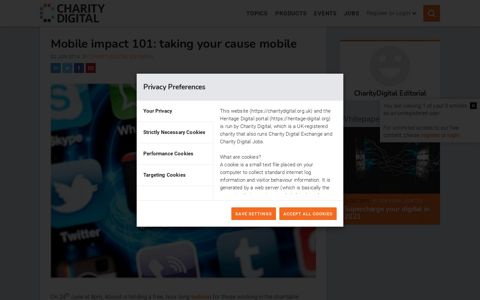 Topics - Mobile impact 101: taking your cause ... - Charity Digital