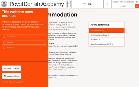 Accommodation | Royal Danish Academy