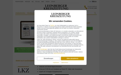 ePaper - Leonberger Kreiszeitung
