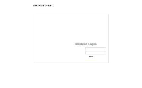 Student Portal - Login to the support portal