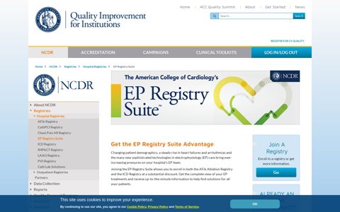 EP Registry Suite - Quality Improvement for Institutions